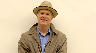 man in brown coat and brown fedora hat