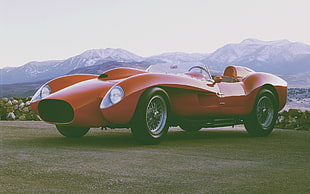 vintage red race car, American cars