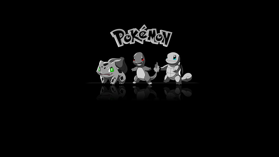 Pokemon characters illustration, Pokémon, Charmander, Bulbasaur, Squirtle HD wallpaper