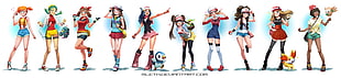 Pokemon characters clip art, Pokémon, Haruka(Pokémon), Hikari (pokemon), Kasumi(Pokémon)