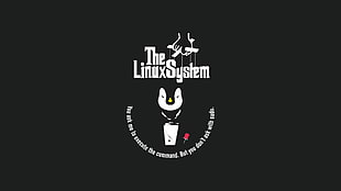 The Linux system logo, Linux, Tux, The Godfather, humor HD wallpaper