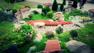 garden scale model, aperture, photography HD wallpaper