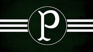 white and black p logo, Palmeiras, Brazil, soccer, Palestra Itália