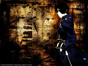 black-haired male anime character wallpaper, Full Metal Alchemist, Roy Mustang, anime