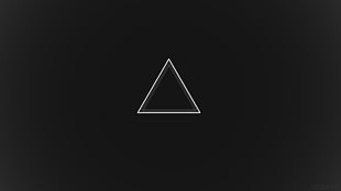 triangle illustration, minimalism, gray, geometry, black