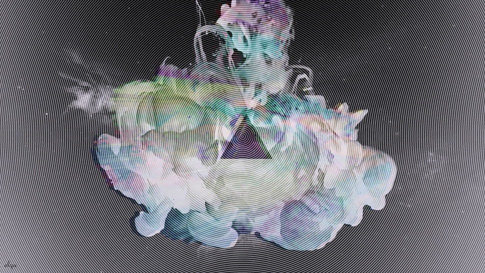 Triangle,  Smoke,  Colored HD wallpaper