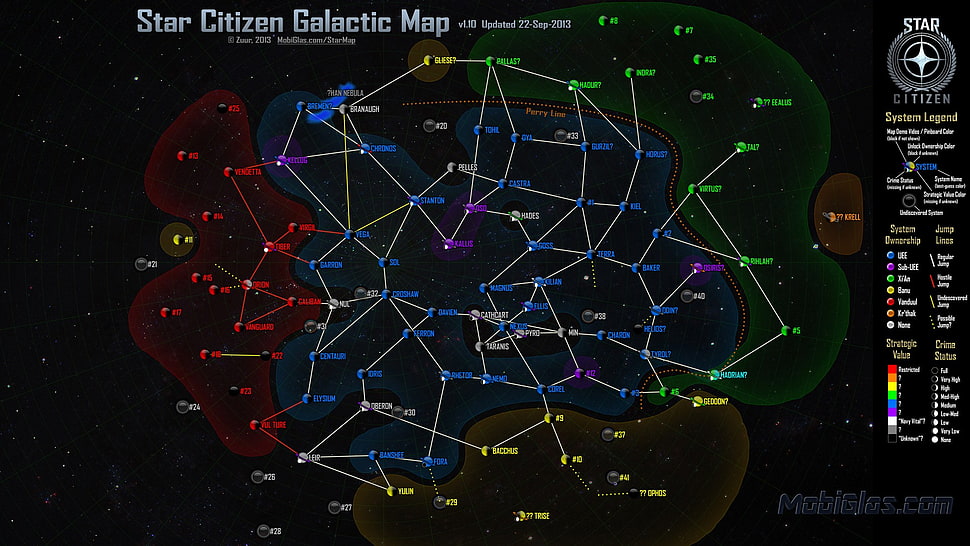 Star Citizen Galactic Map screenshot, space, Star Citizen, spaceship HD wallpaper