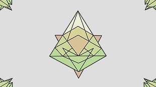 green and beige triangle clip art, triangle, geometry, minimalism, abstract