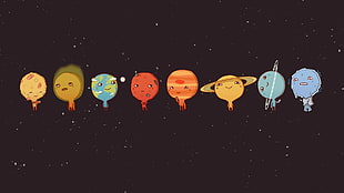 planets illustration, space, Sun, Venus, Mercury