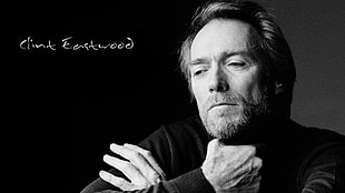 Clint Eastwood, movies, Clint Eastwood, men, monochrome HD wallpaper