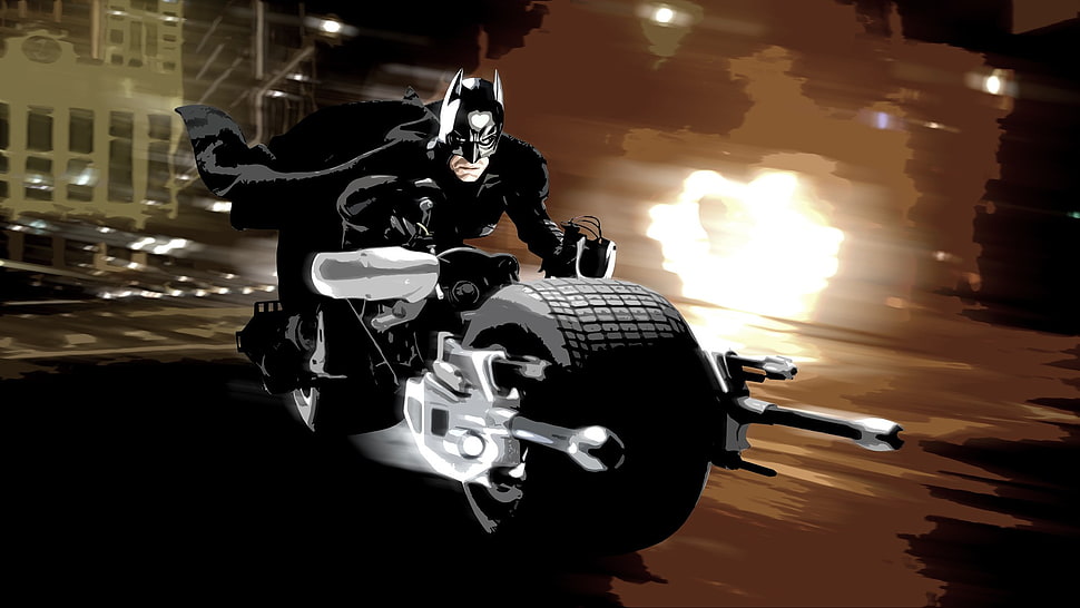white and black motorcycle toy, movies, Batman, The Dark Knight, MessenjahMatt HD wallpaper