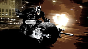 white and black motorcycle toy, movies, Batman, The Dark Knight, MessenjahMatt