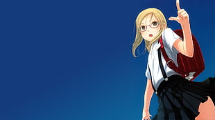 female blonde hair anime character HD wallpaper