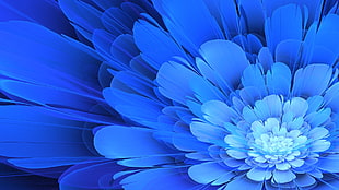 blue flower wallpaper, flowers, Apophysis, blue flowers, blue HD wallpaper