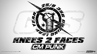Knees 2 Faces CM Punk logo, WWE, wrestling, CM Punk