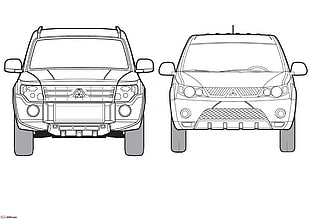 two SUVs illustrations