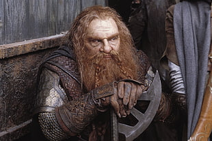The Hobbit character photo, The Lord of the Rings, Gimli, axes, beards