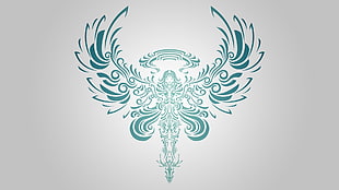 angel logo, angel, minimalism, fantasy girl, fantasy art