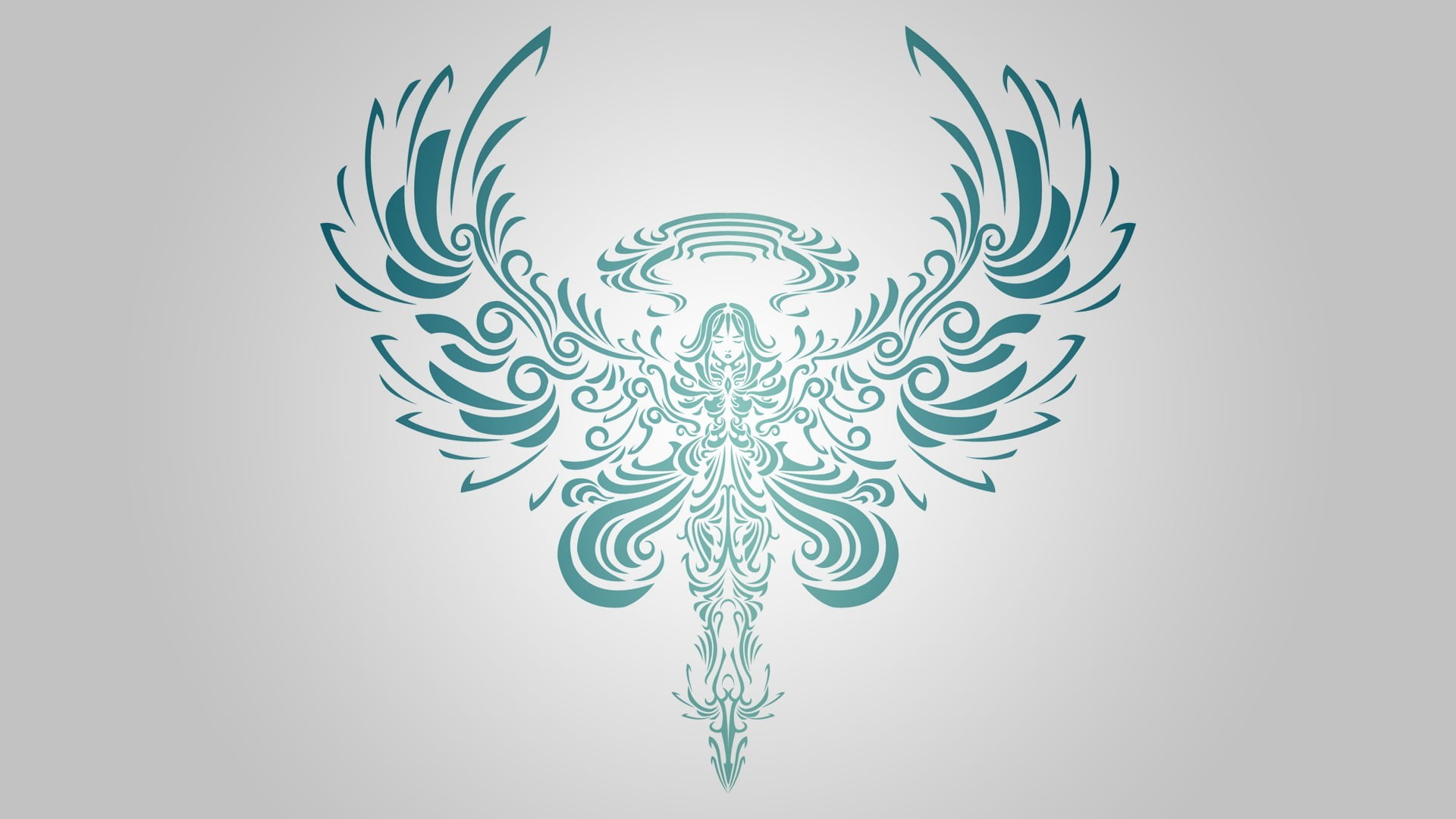 angel logo, angel, minimalism, fantasy girl, fantasy art