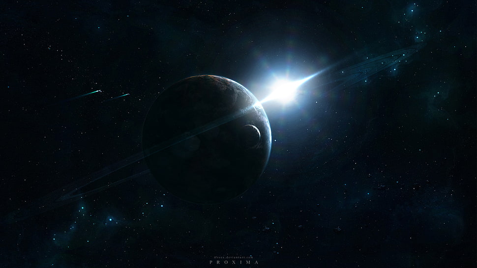 moon digital wallpaper, space, 3D, planet, Moon HD wallpaper