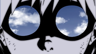 white haired male anime character wearing glasses screenshot, Tengen Toppa Gurren Lagann, Simon, anime, face