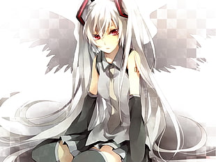 white haired angel anime character clip art