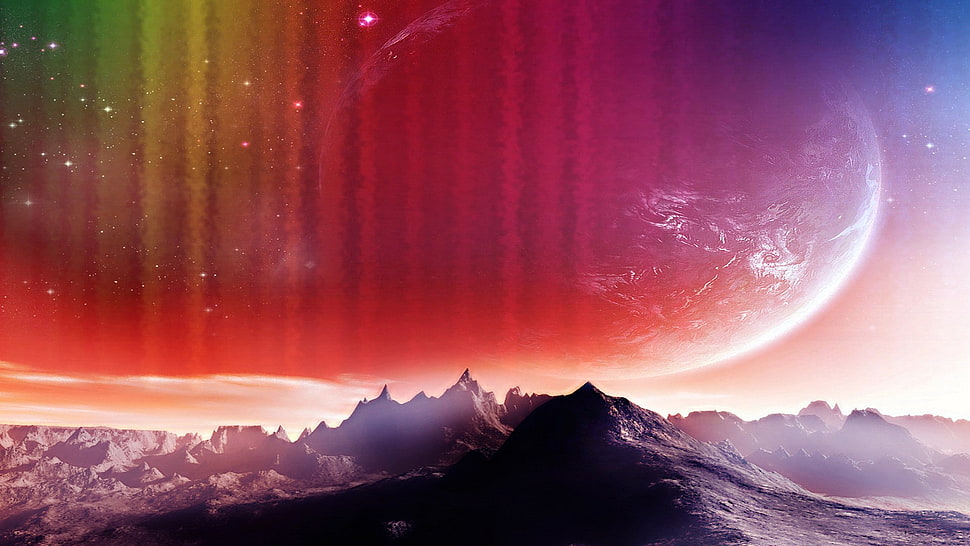 illustration of planet, colorful, digital art, space art, planet HD wallpaper