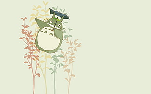 gray rabbit illustration, anime, My Neighbor Totoro, Totoro