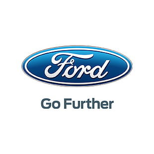 blue and white Ford emblem logo