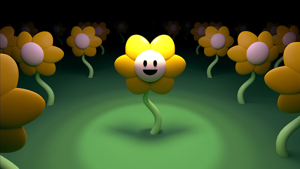 Flowey from Undertale game HD wallpaper