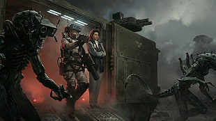 alien gameplay screenshot, Alien (movie), concept art HD wallpaper