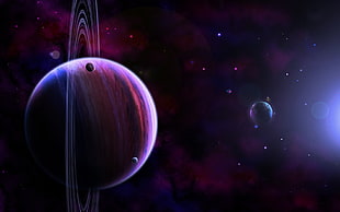 Planet with ring HD wallpaper