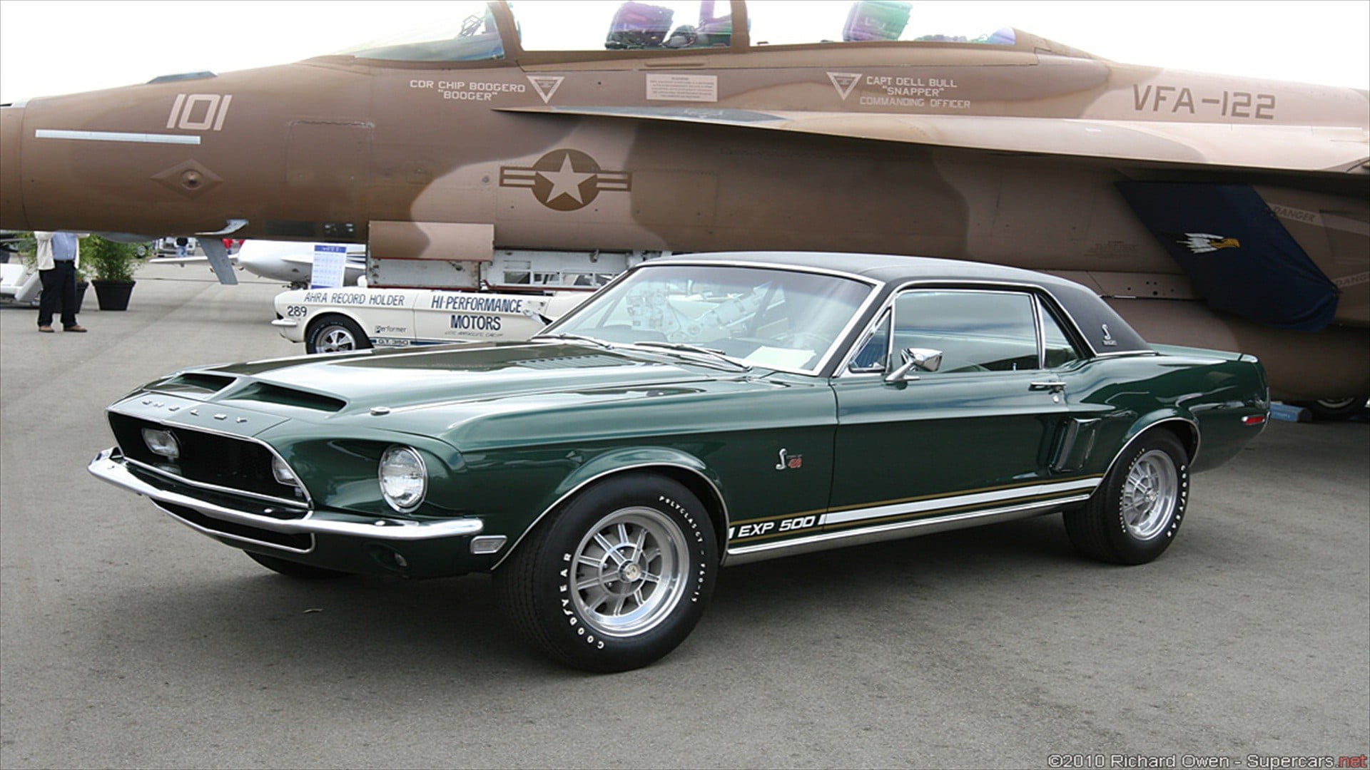 green classic Ford Mustang Shelby coupe, car, Ford Mustang