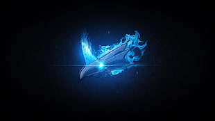 blue and grey flame logo, Riot Games, League of Legends, Anivia