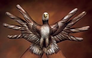 bald eagle hand art HD wallpaper