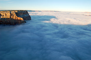 grand canyon with fogs, grand canyon national park HD wallpaper