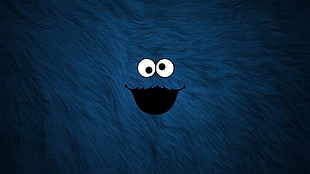 Sesame Street Cookie Monster, Cookie Monster, blue HD wallpaper