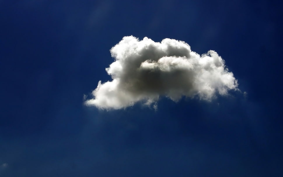 white cloud in blue sky HD wallpaper