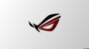 Asus ROG logo, Republic of Gamers, Trixel, white background HD wallpaper