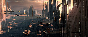 city buildings photo, Star Wars, Coruscant, futuristic