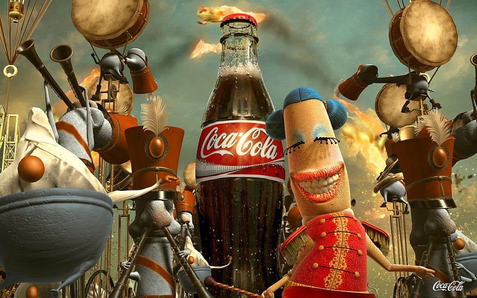 Coca-Cola advertisement poster HD wallpaper