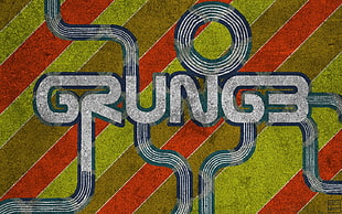 blue, yellow, and red area rug, grunge, texture, typography, gritty
