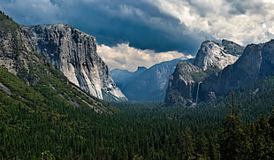 gray rocky mountains, landscape, nature HD wallpaper