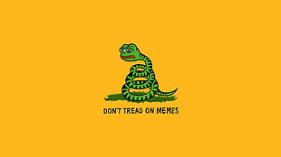 Don't tread on memes Pepe the frog illustration, Pepe (meme), Gadsden Flag