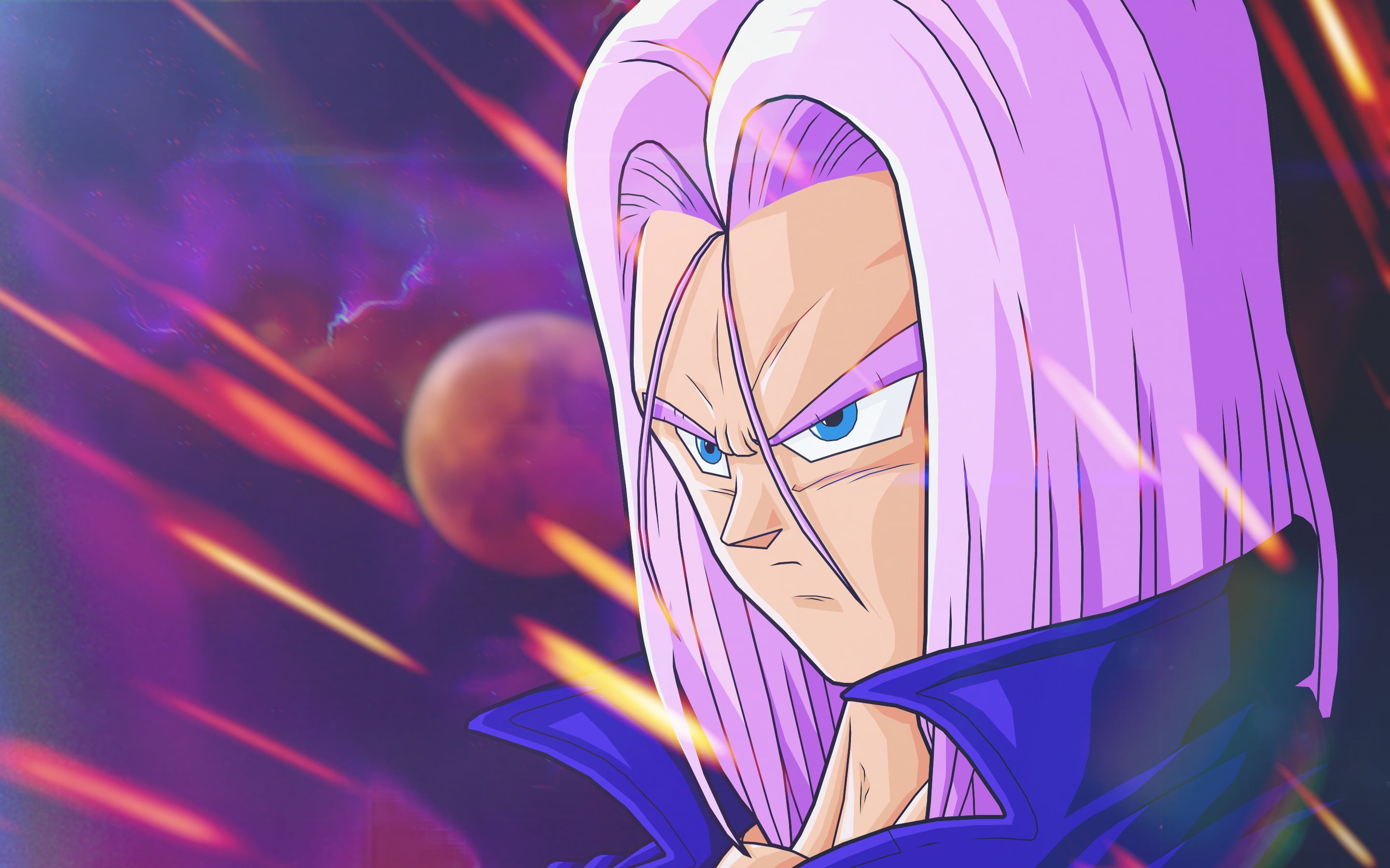 Trunks Hair Color: Purple or Blue? - wide 7