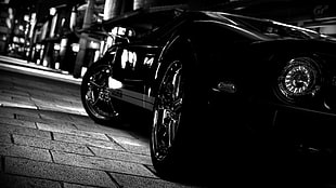 black sports car, car, Ford GT