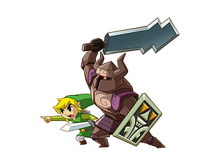 Legend of Zelda Link and Warrior illustration, The Legend of Zelda: Spirit Tracks, Link