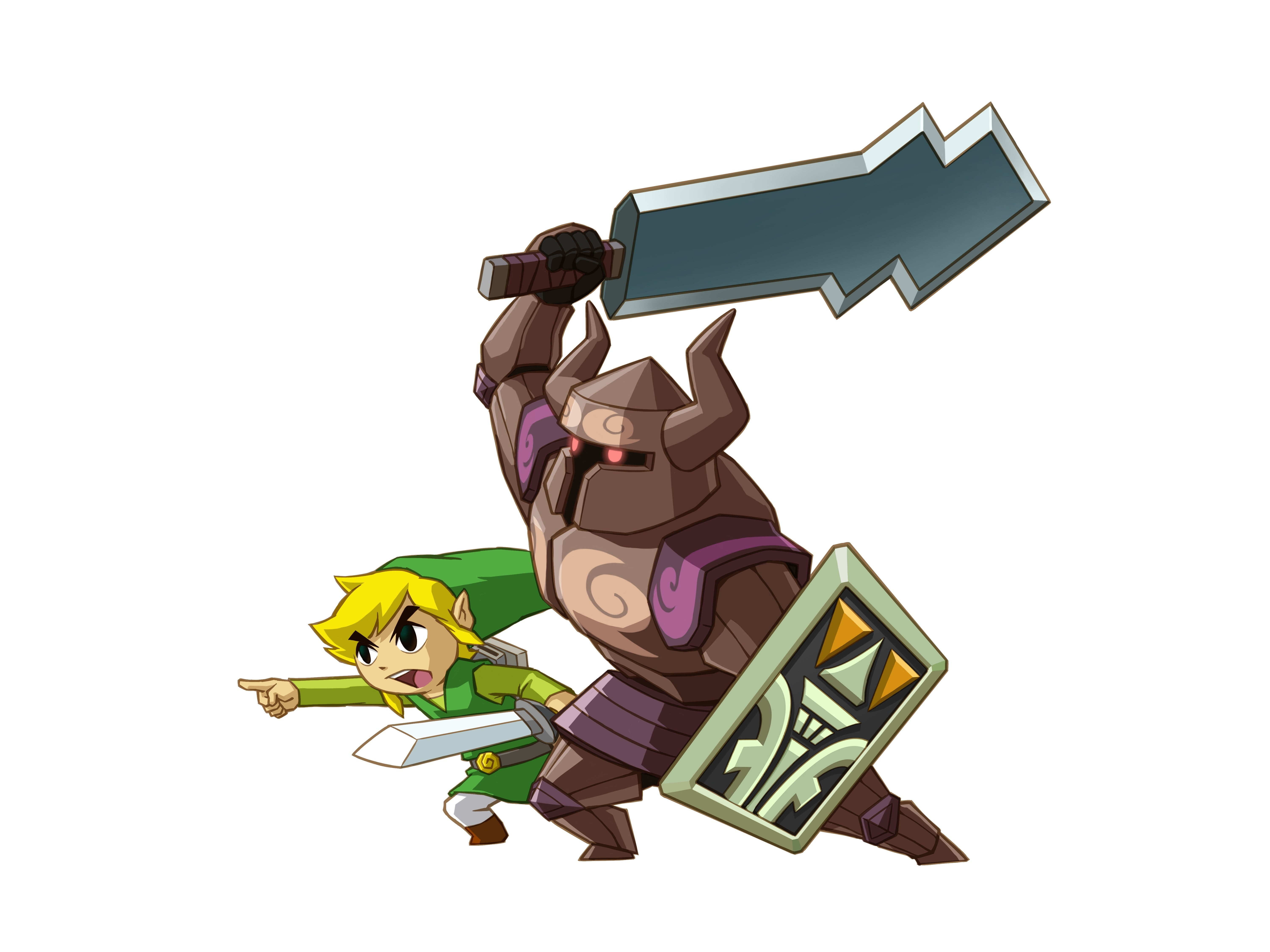 Legend of Zelda Link and Warrior illustration, The Legend of Zelda: Spirit Tracks, Link