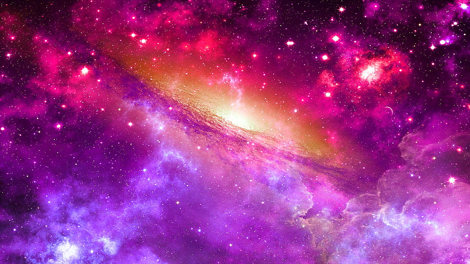 purple and pink  galaxy HD wallpaper