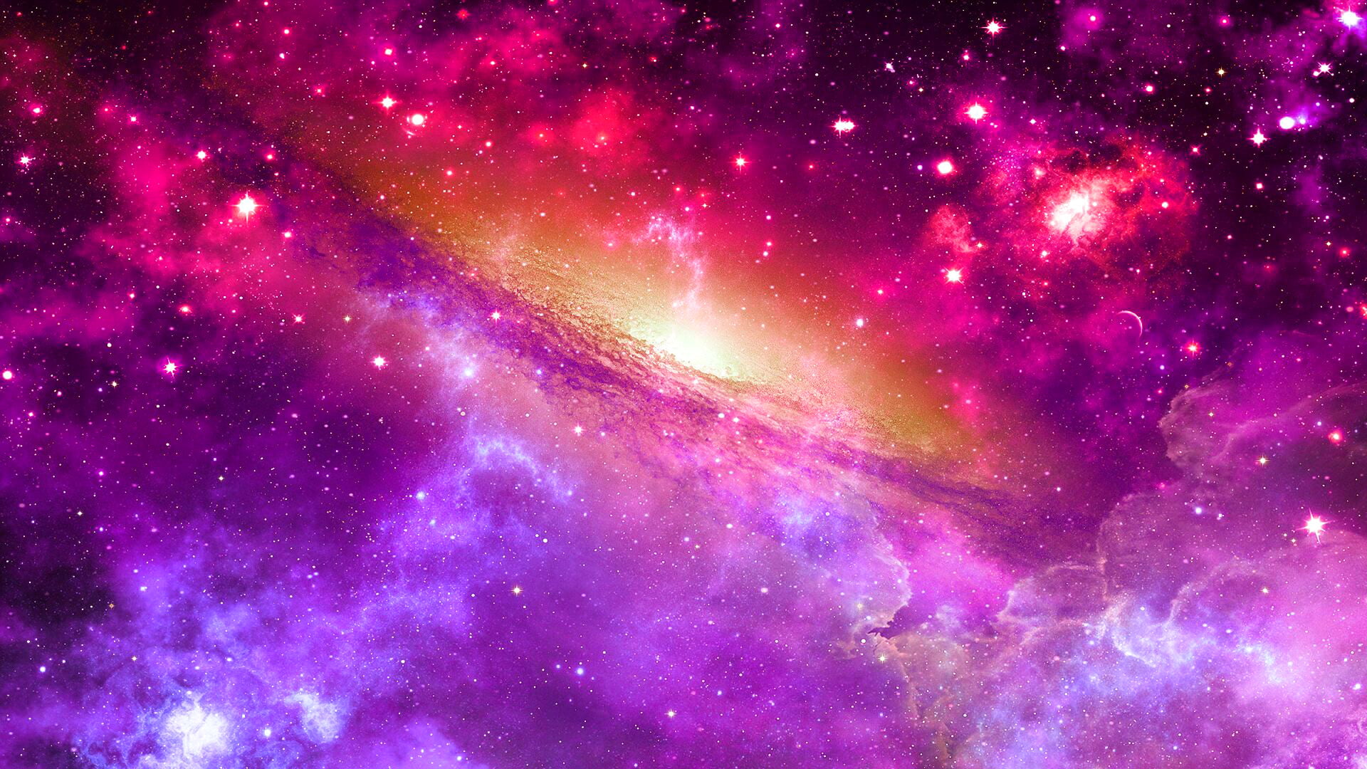 purple and pink  galaxy